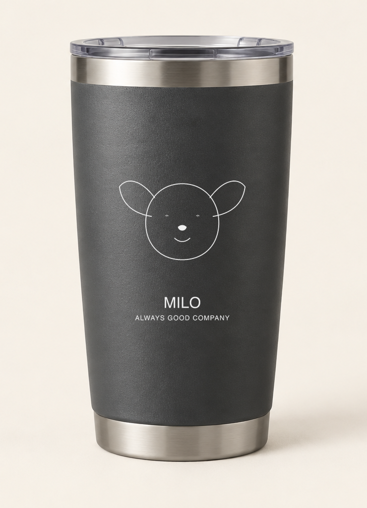 Your daily sidekick tumbler mockup