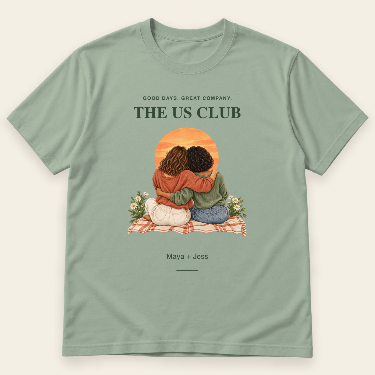 The us club t-shirt mockup